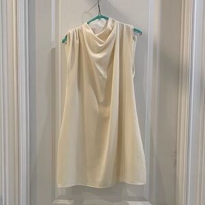 Lena Cream Drape Mini Dress